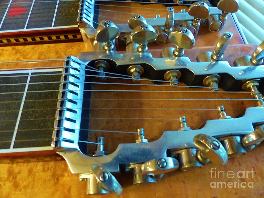 Tuning Pegs on Sho-Bud Pedal Steel Guitar Photograph by Rosanne Licciardi