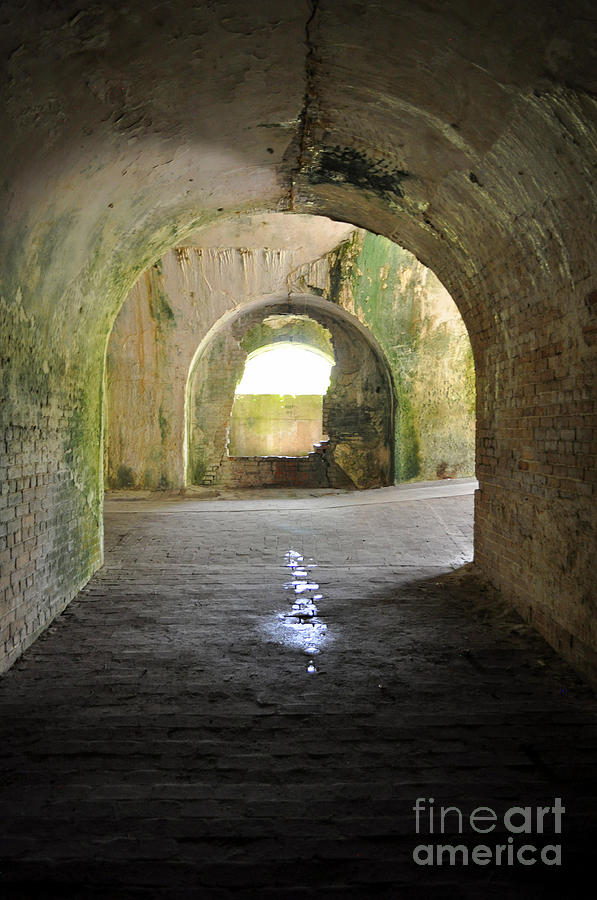 Brick Photograph - Tunnel by Anjanette Douglas