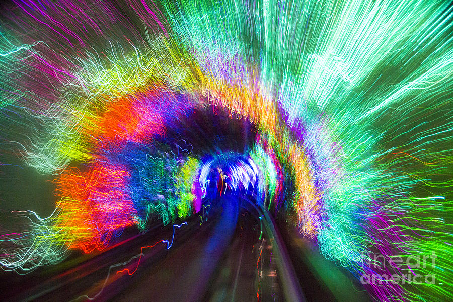 Tunnel Lights Photograph by Angela DeFrias