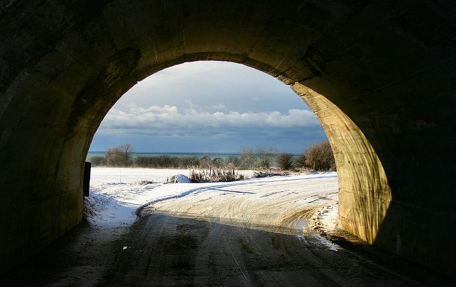 Winter Photograph - Tunnel Through by David  Hubbs