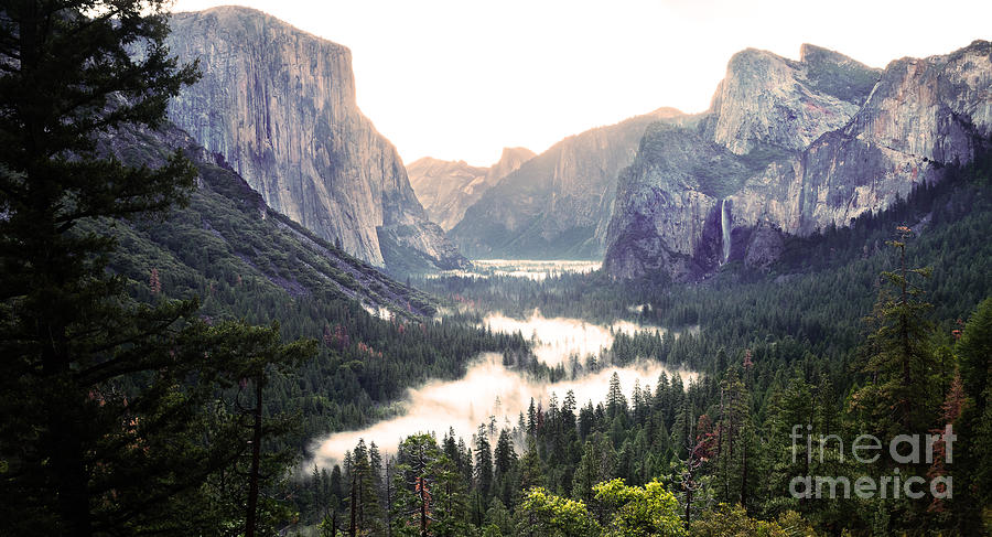 Tunnel View at Dawn in Yosemite National Park Photograph by Mary Jane Armstrong