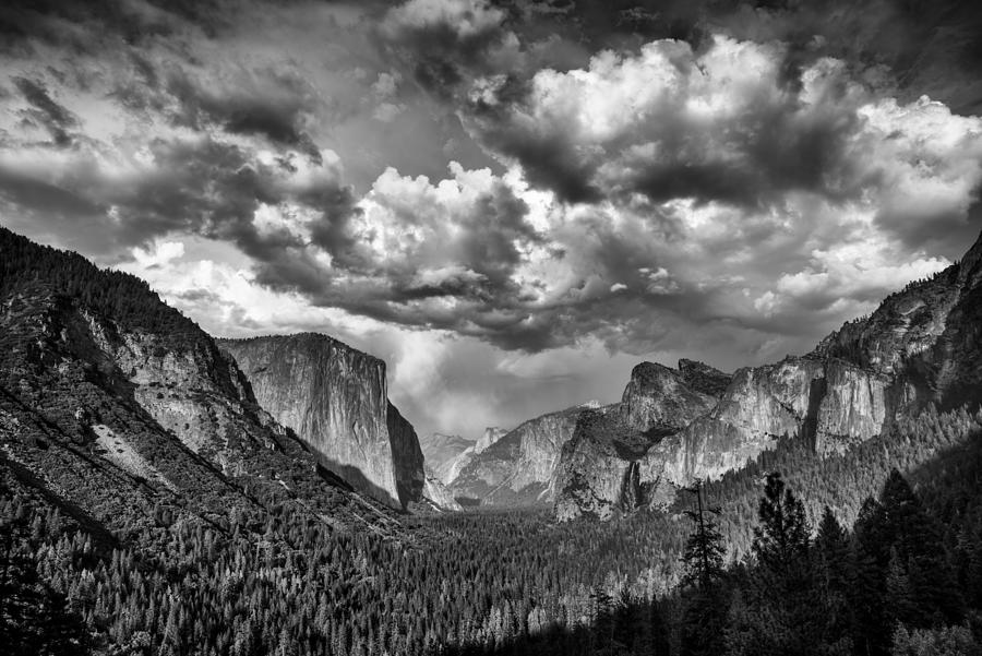 Yosemite National Park Photograph - Tunnel View in Black and White by Rick Berk