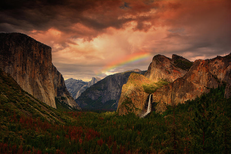 Tunnel View Rainbow Photograph by Raymond Salani III
