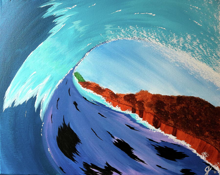 Beach Painting - Tunnel Vision by Jenn Holmberg