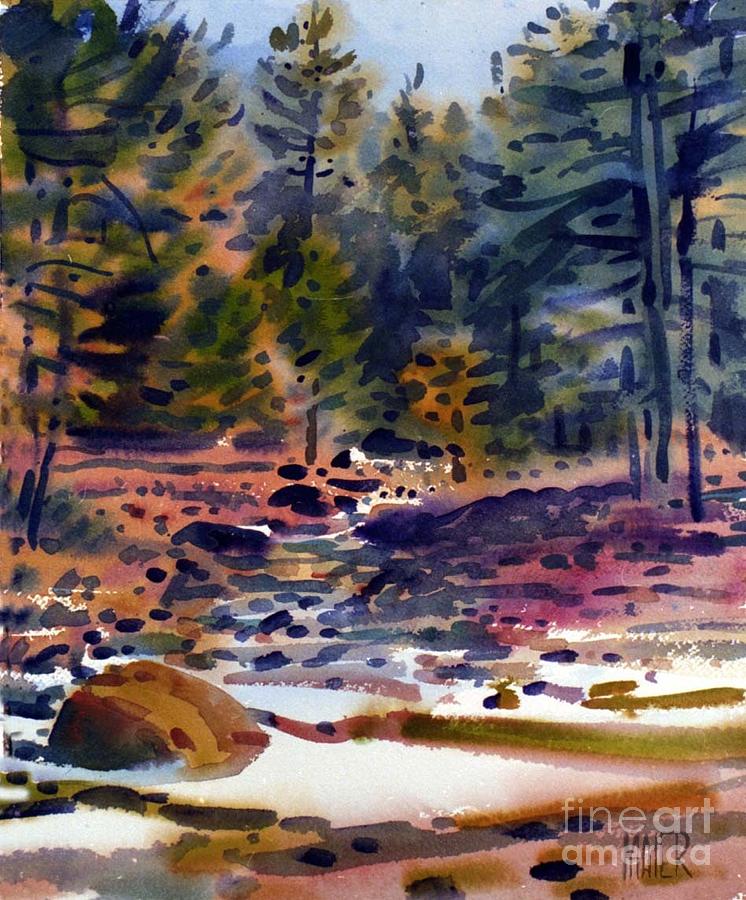 Tuolumne River in October Painting by Donald Maier