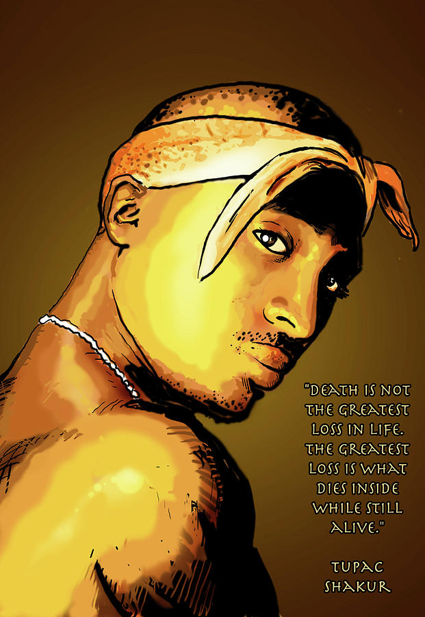 2-Pac aka Tupac Shakur Digital Art by Dan Avenell - Pixels