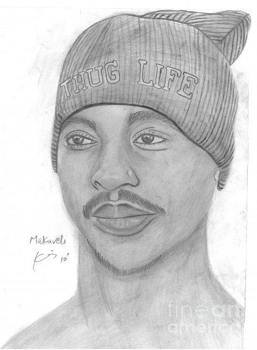Tupac Shakur Drawing by Chris Gitau - Fine Art America