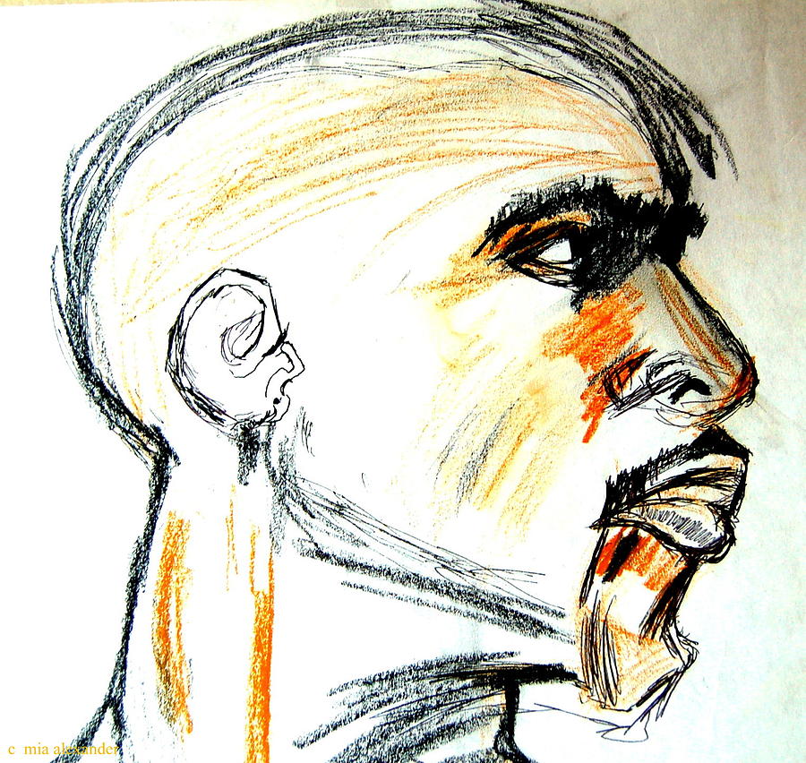 Tupac Shakur Drawing by Mia Alexander