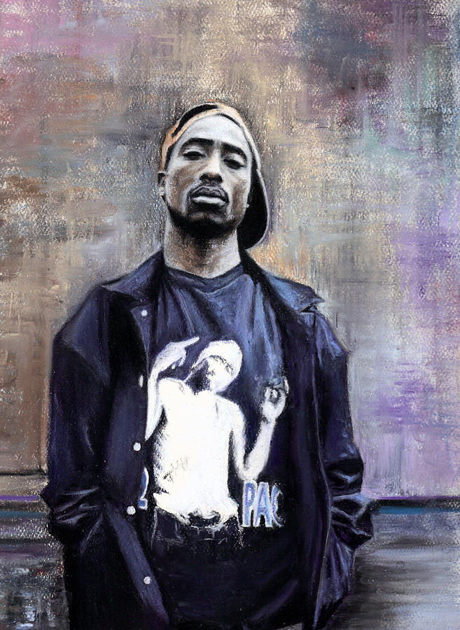 Tupac Shakur Pastel - Tupac Shakur by Raymond Lee Junior Warfield