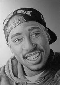 Tupac Drawing by Tiera Snow
