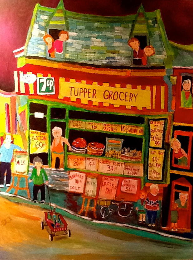 Tupper Market 1960s Painting by Michael Litvack