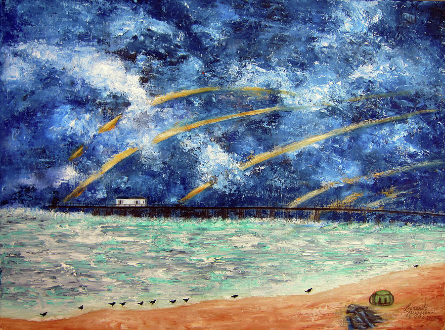 Turbulence at  NJ Shore Painting by Leonardo Ruggieri