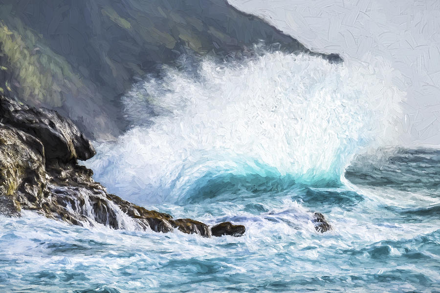 Turbulent Shore II Digital Art by Jon Glaser