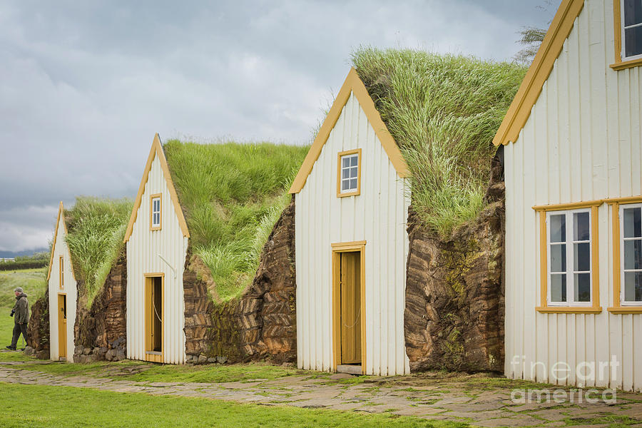 Turf houses in Glaumbaer Photograph by Agnes Caruso