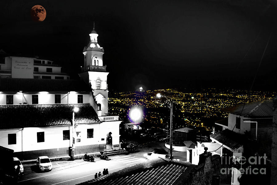 Turi and Cuenca, Ecuador - Selective Coloring Photograph by Al Bourassa