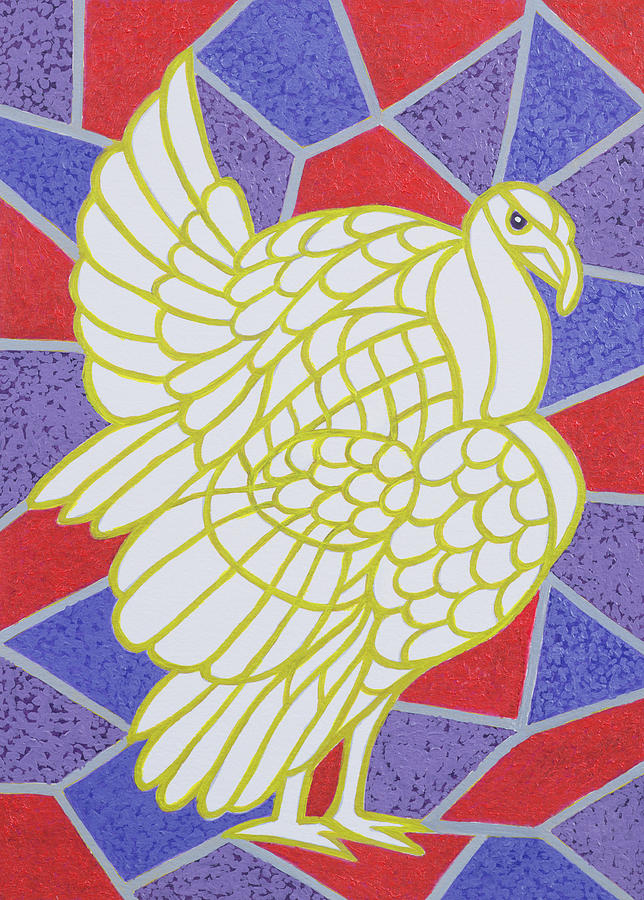 Turkey on Stained Glass Painting by Pat Scott