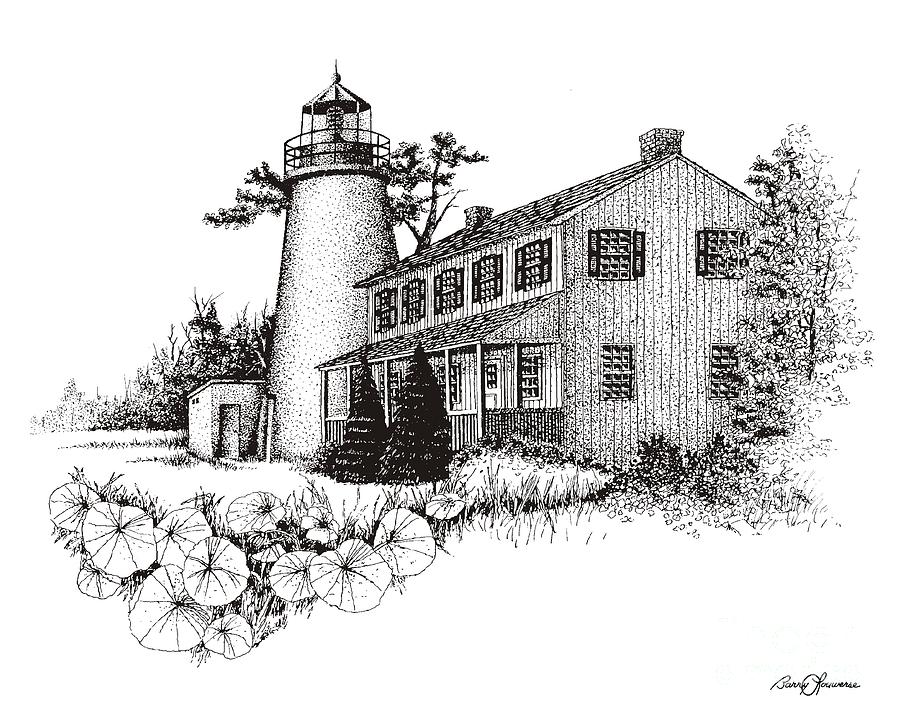 Turkey Point Lighthouse Painting by Barry Louwerse - Fine Art America