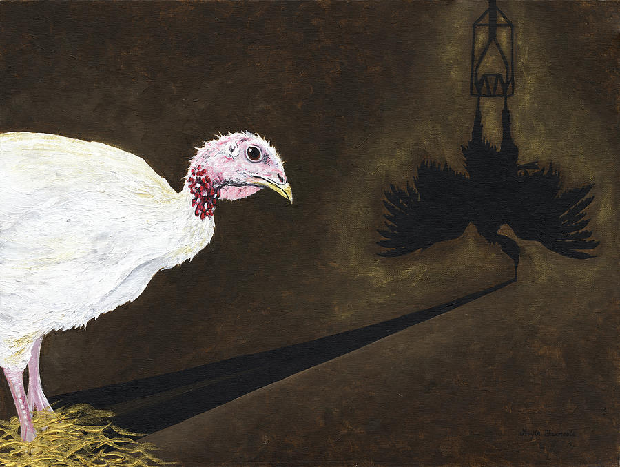 Turkey Shadow Painting by Twyla Francois