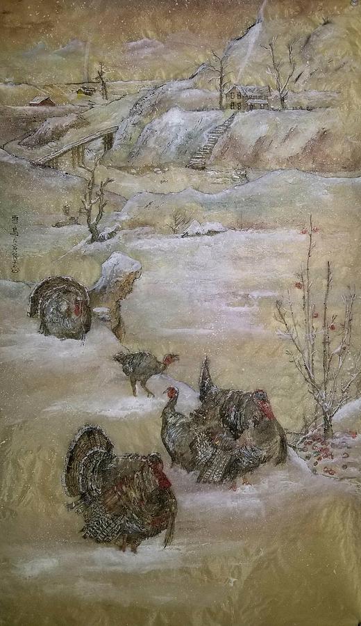 Turkey time Painting by Debbi Saccomanno Chan