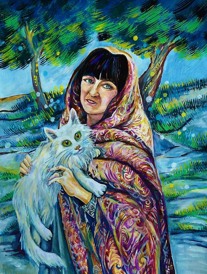 Turkish Cat Painting by Anna Duyunova