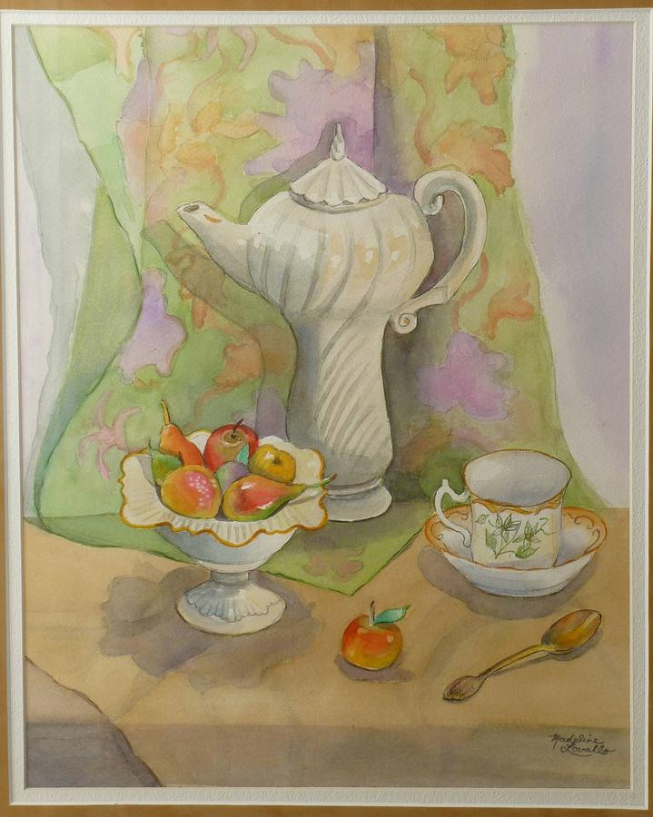 Turkish Teapot With Martizpan Painting by Madeline  Lovallo