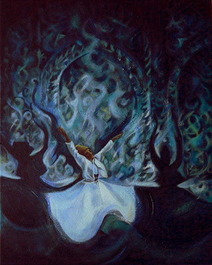 Turkish Whirling Dervishes Painting by Anna Duyunova