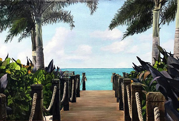 Turks and Caicos Painting by Rick Fitzsimons
