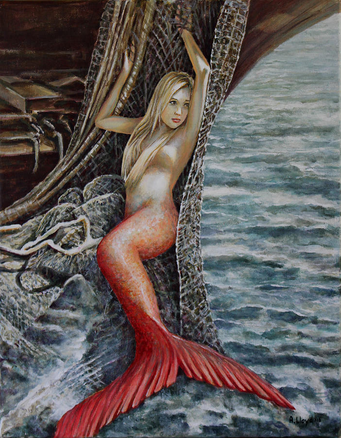 Turn Loose The Mermaid 2 Painting by Andy Lloyd
