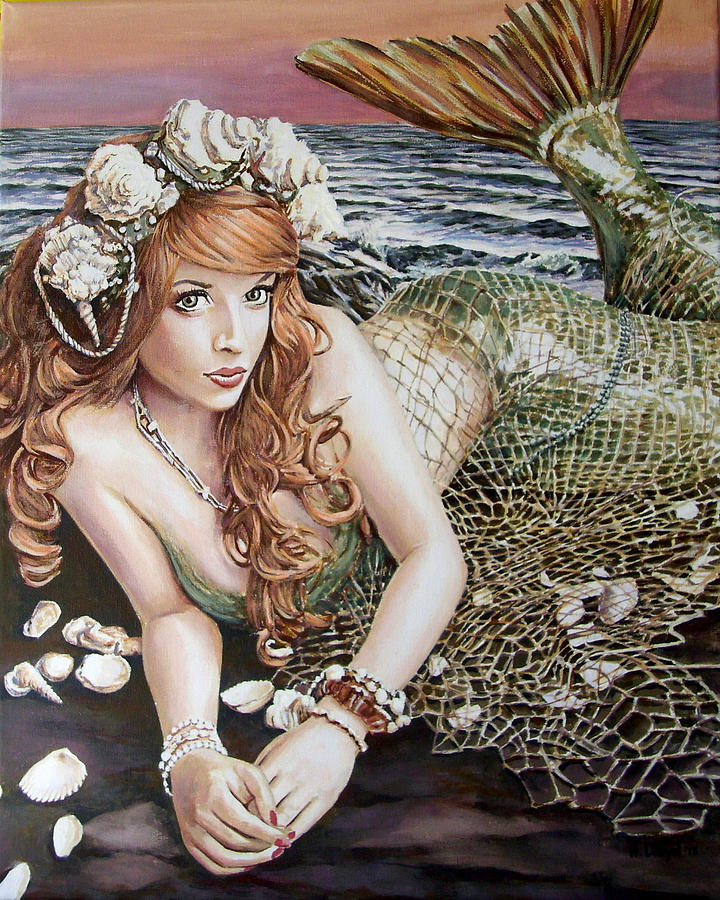 Mermaid Painting - Turn Loose the Mermaid by Andy Lloyd