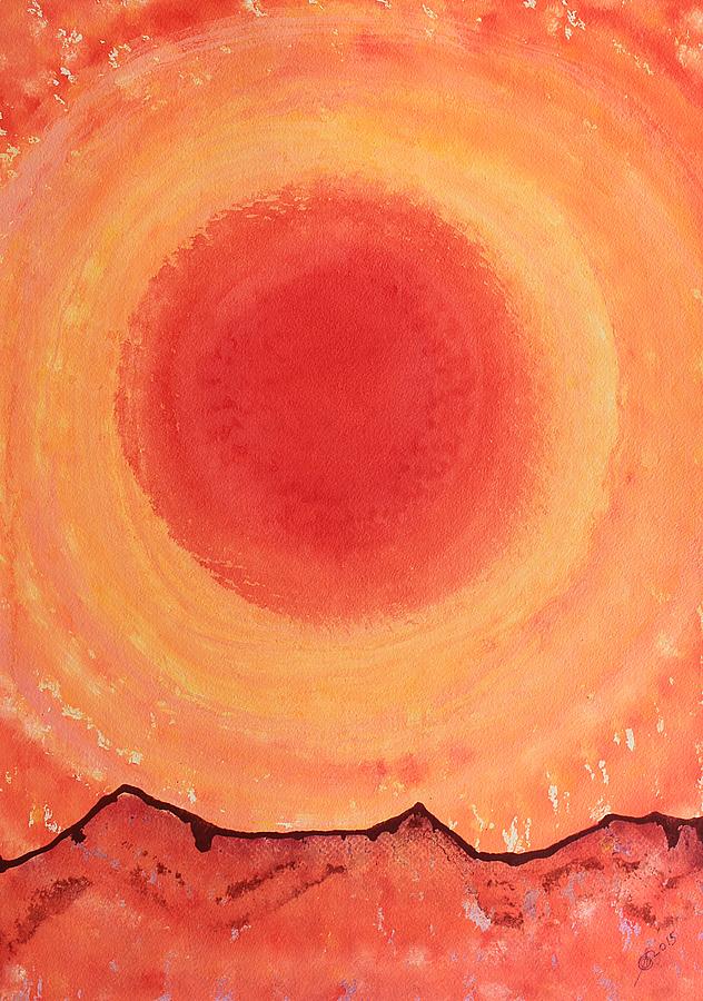 Turn West at the Sun original painting Painting by Sol Luckman