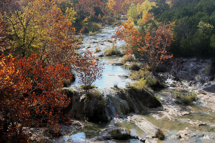 Turner Falls Creek in Fall Photograph by Sheila Brown