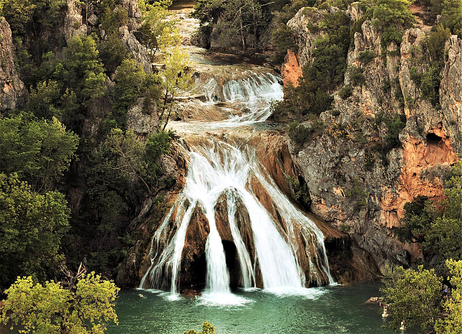 Turner Falls Waterfall in Spring Photograph by Sheila Brown