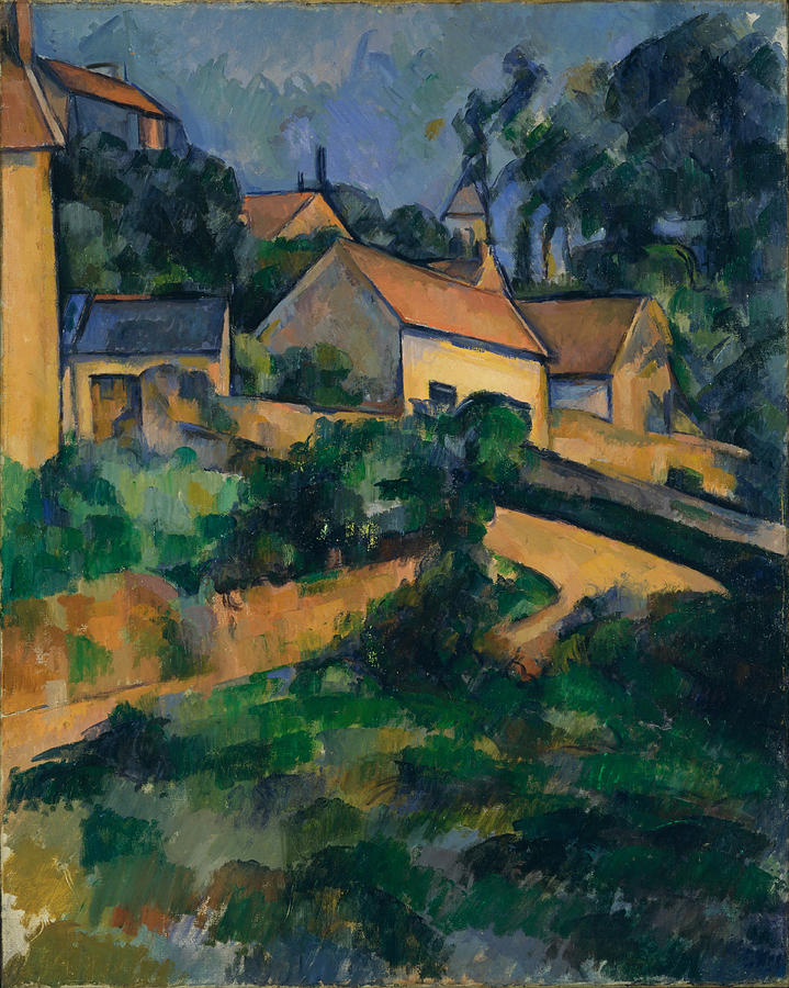 Paul Cezanne Painting - Turning Road at Montgeroult 1898 by Paul Cezanne