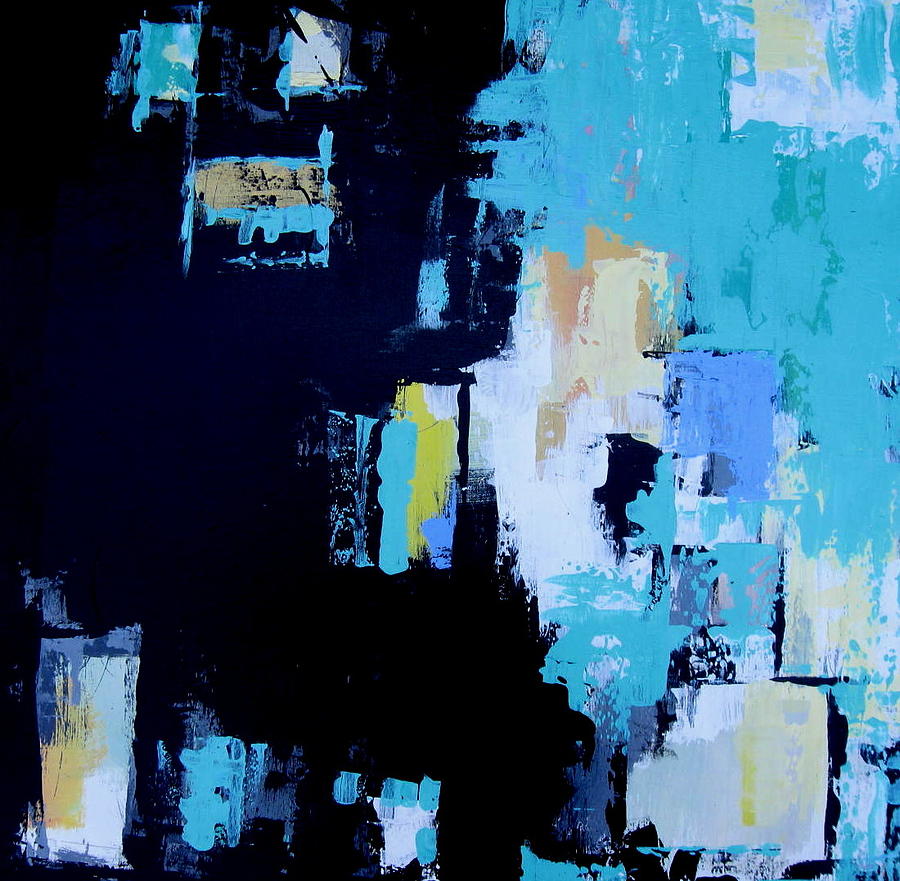 Turquoise Painting - Turquoise Abstract 1 by Brooke Baxter Howie