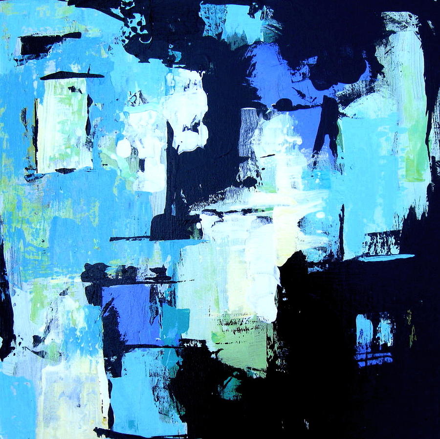 Abstract Painting - Turquoise Abstract #2 by Brooke Baxter Howie