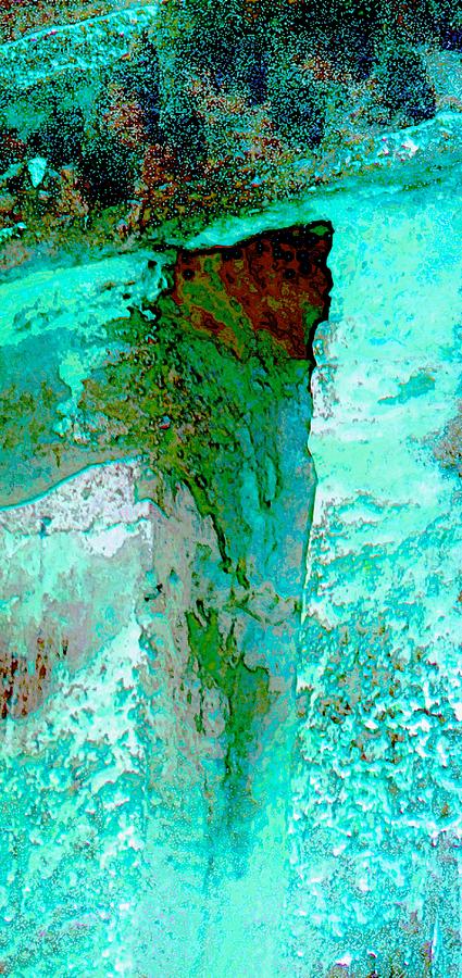 Turquoise Abstract Textured Wall 2b Photograph by Sue Jacobi