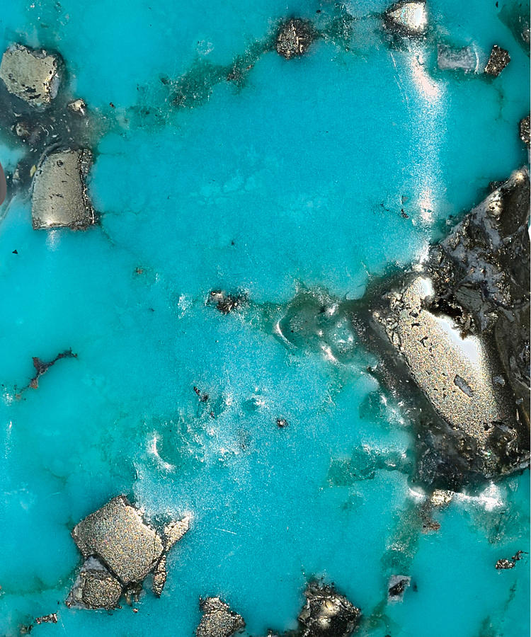 Turquoise and Gold Photograph by The Quarry