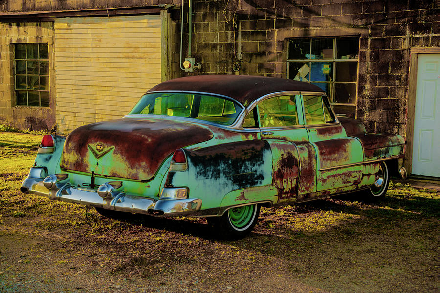 Turquoise and Lime Antique Car Photograph by Douglas Barnett