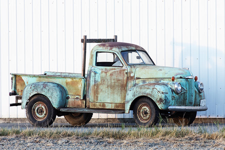 Truck Photograph - Turquoise and Rust by Bob Stevens
