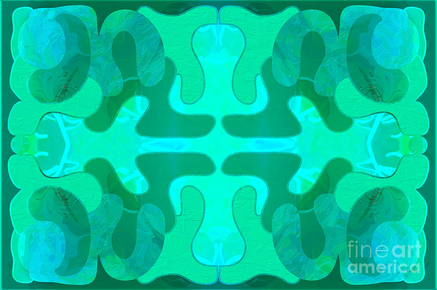 Turquoise Bliss Abstract Art by Omashte Digital Art by Omaste Witkowski