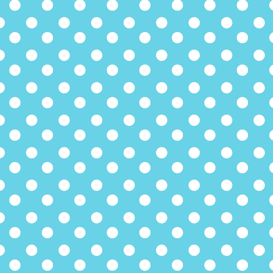 Pattern Tapestry - Textile - Turquoise Blue Polka Dots by Cute Trends