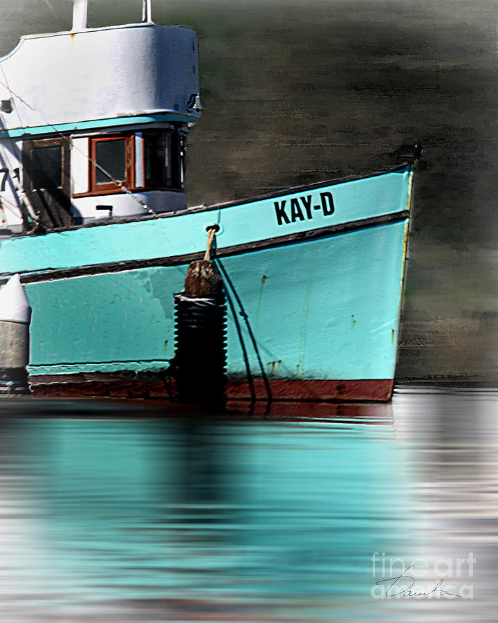 Turquoise boat Photograph by Danuta Bennett