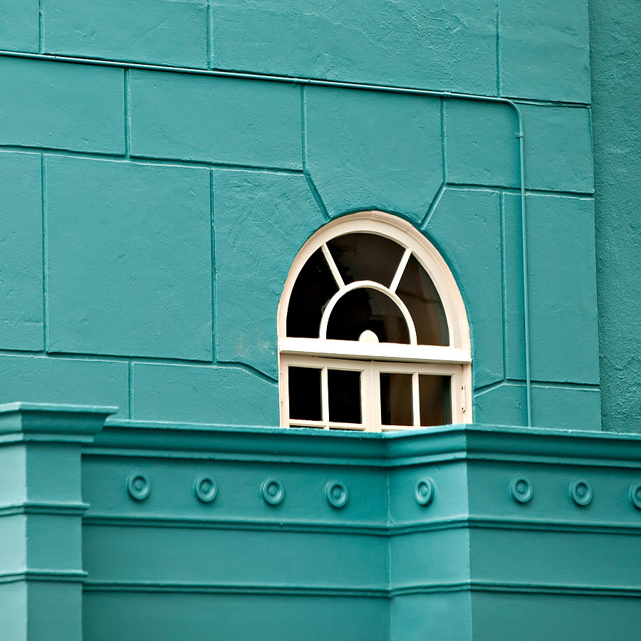 Turquoise Building Photograph by Art Block Collections