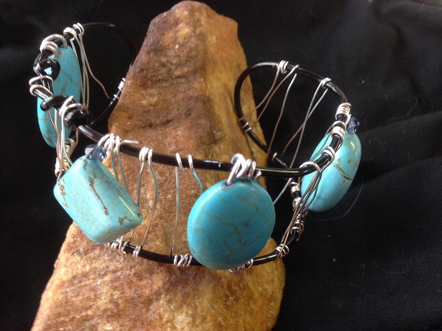 Jewelry Jewelry - Turquoise Cabochon Bracelet by J Cheyenne Howell