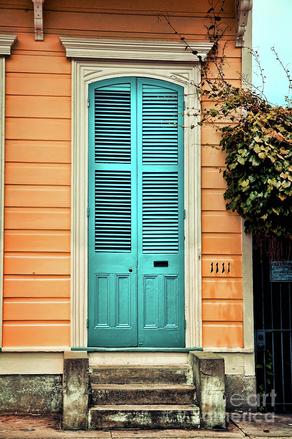Turquoise Door Photograph by Sylvia Cook