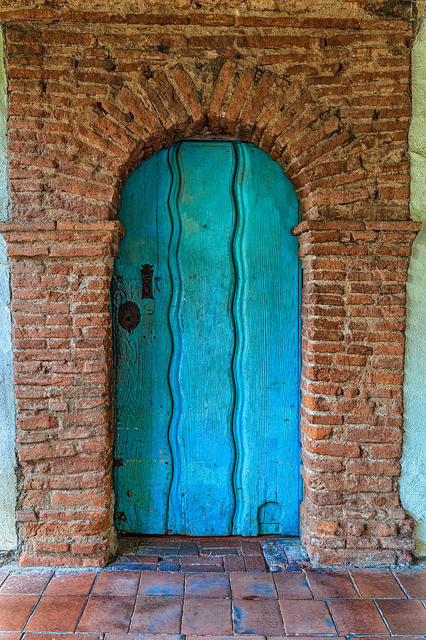 Vintage Photograph - Turquoise Door by Thomas Hall