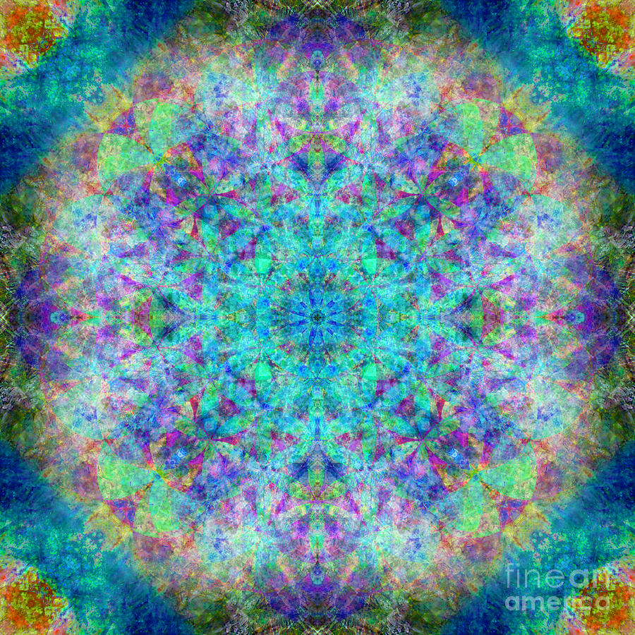 Turquoise Flower of Life Digital Art by Susan Bloom - Fine Art America