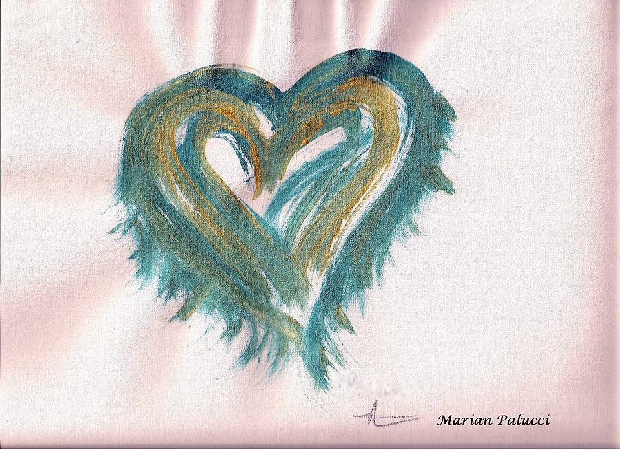 Turquoise Light Heart Photograph by Marian Lonzetta