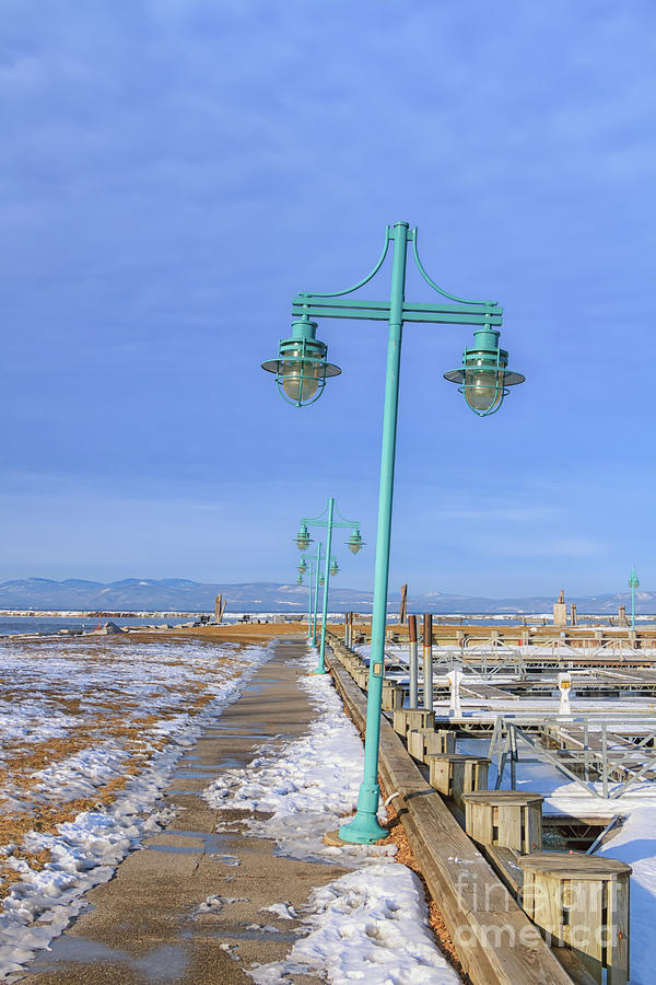 Turquoise Lampposts Photograph by Elizabeth Dow