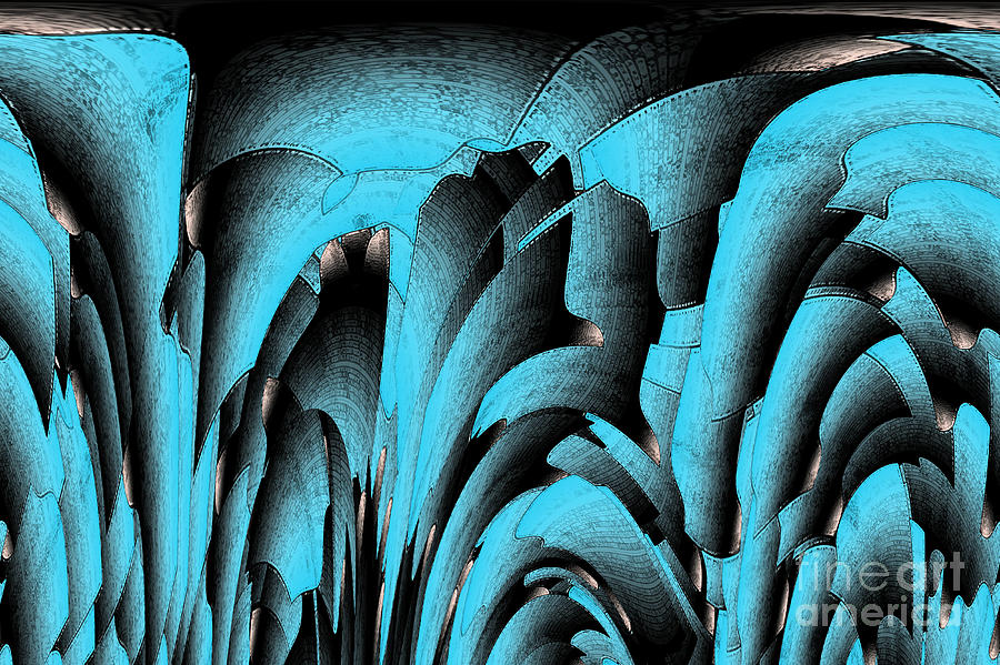Abstract Digital Art - Turquoise mineral by Gaspar Avila